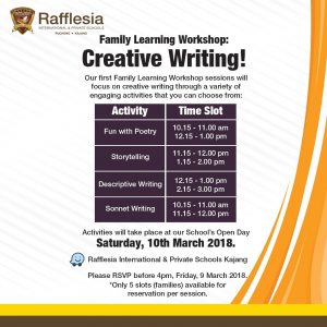 FREE CREATIVE WRITING WORKSHOP