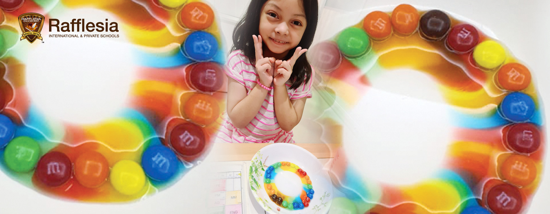 M&M Science Rainbow" Experiment