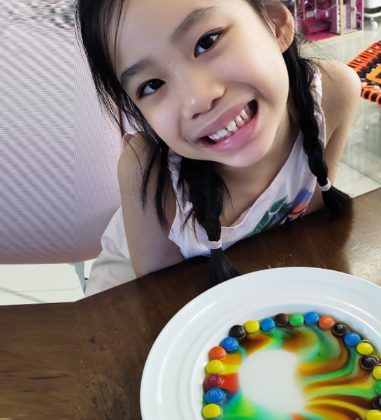 M&M Science Rainbow" Experiment