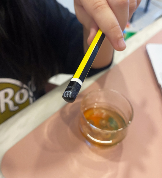 M&M Science Rainbow" Experiment