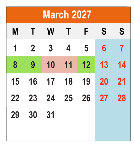 Academic Calendar 2026/2027