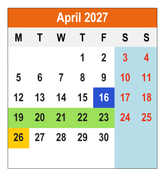 Academic Calendar 2026/2027