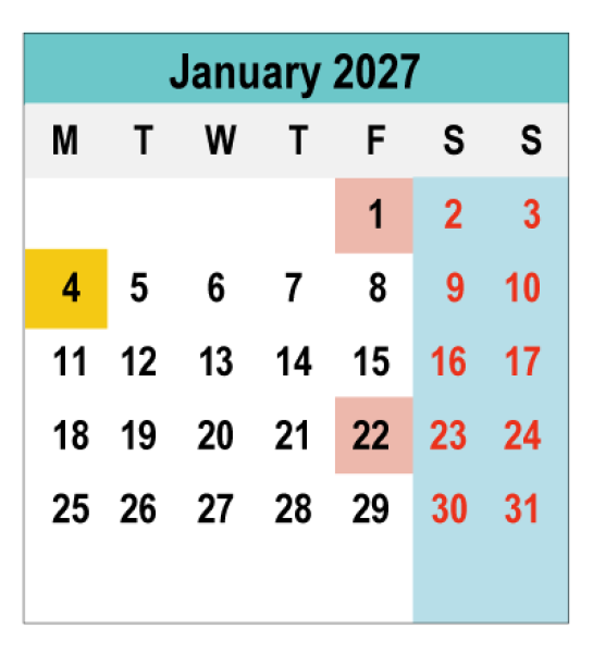 2027 Calendar