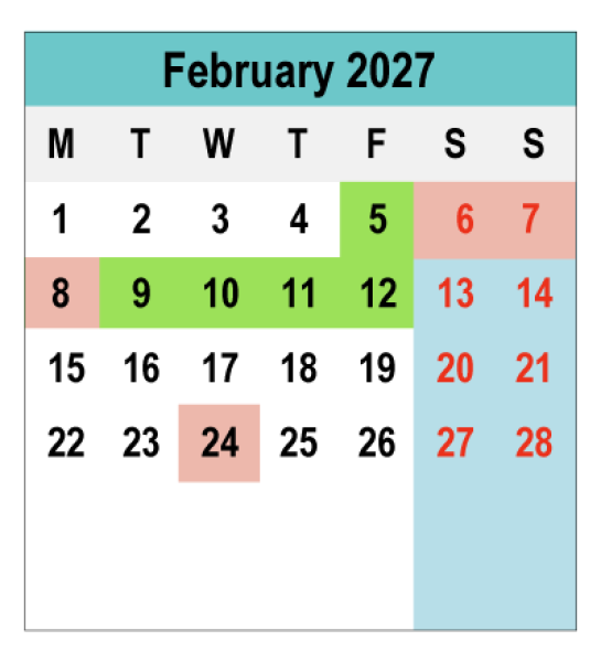 2027 Calendar