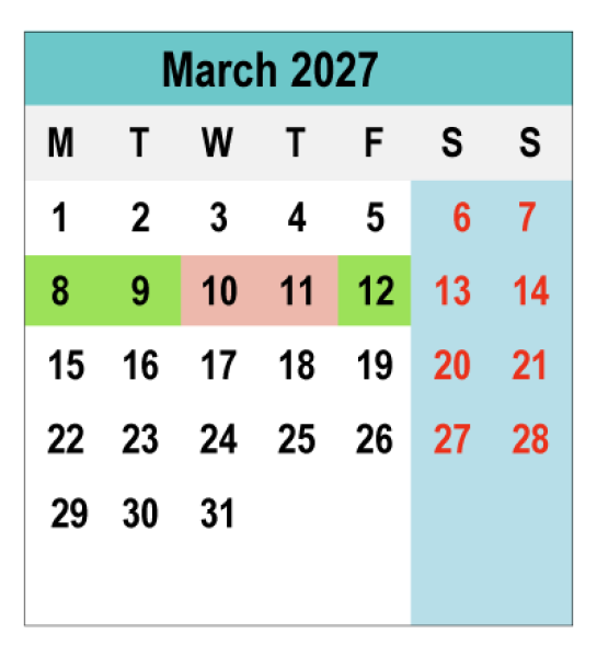 2027 Calendar