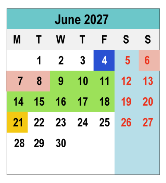 2027 Calendar