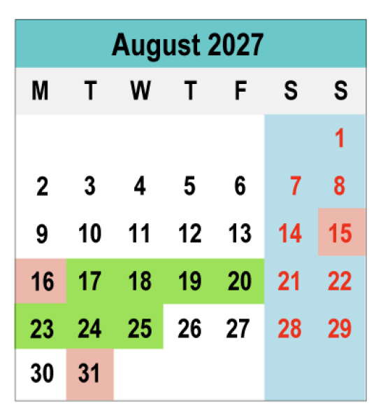 2027 Calendar