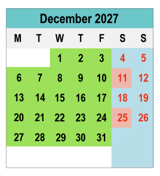 2027 Calendar